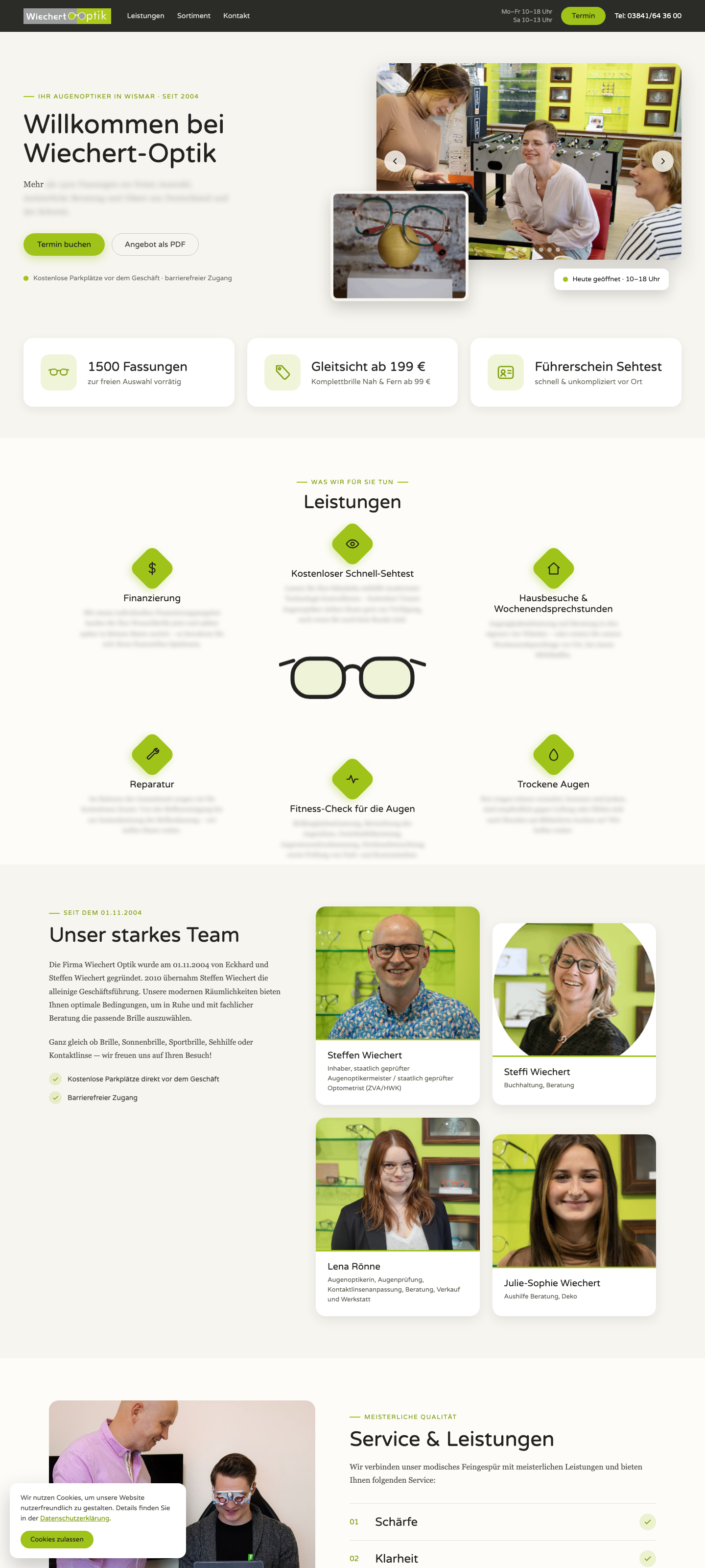 Wiechert Optik — Website